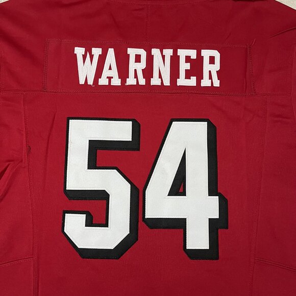 San Francisco 49ers red jersey No. 54 WARNER NFL - Picture 6 of 6